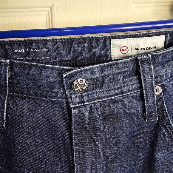 AG-ED Denim Tellis Modern Slim Jeans – Dark Wash, Straight Leg, Men's 34x31 - Picture 7 of 10